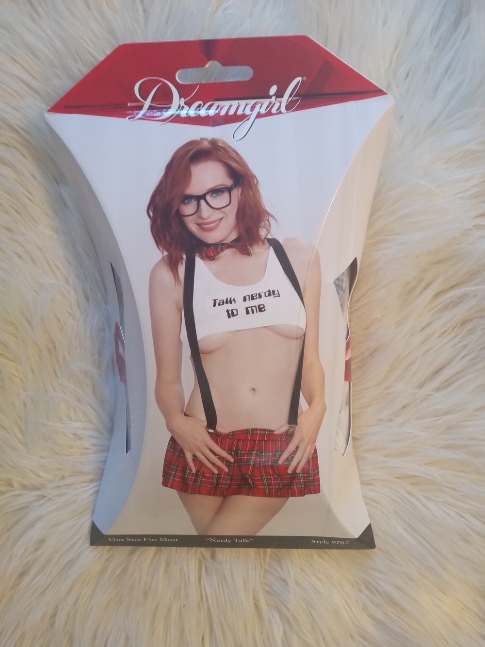Dreamgirl Red Plaid Schoolgirl Costume with White Top